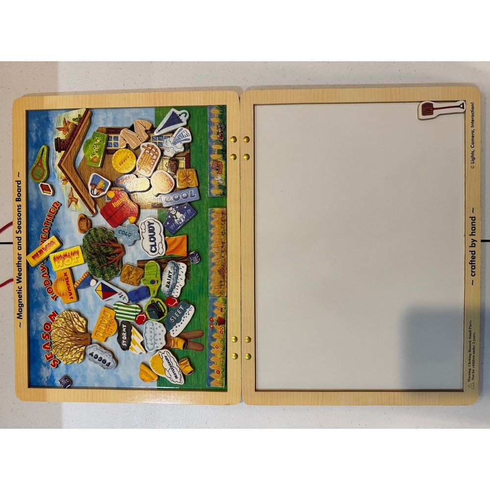 Melissa & Doug Magnetic Weather & Seasons Board Wooden Educational Learning Toy